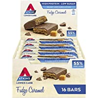 Los mejores  - Atkins ADV Fudge Caramel Barritas - Paquete de 16 barritas x 60 gr - Total: 960 gr